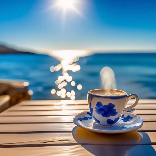 доброе утро на берегу моря