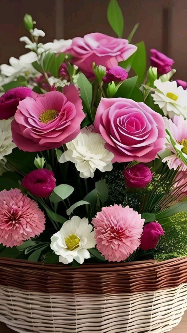 корзинка с герберами