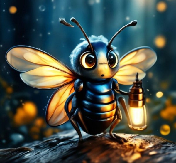 рисунок светлячка