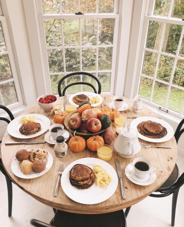 красивая сервировка завтрака