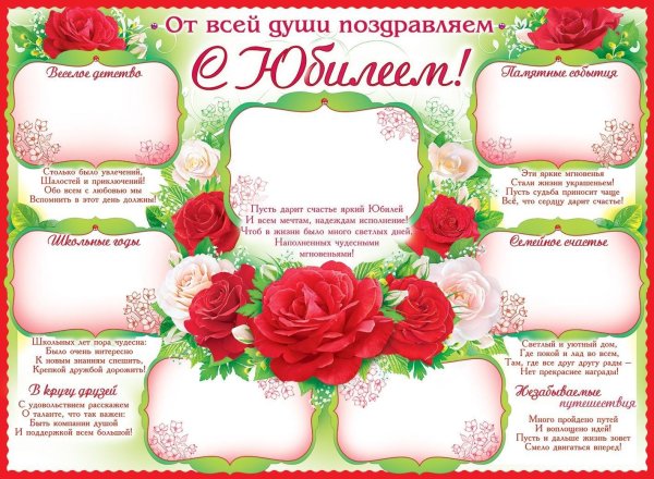 макет плаката на юбилей