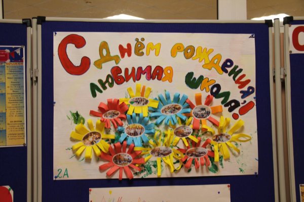 день рождение школе школе плакат