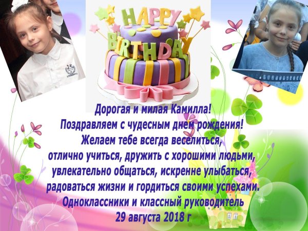 поздравление с днём рождения камилла