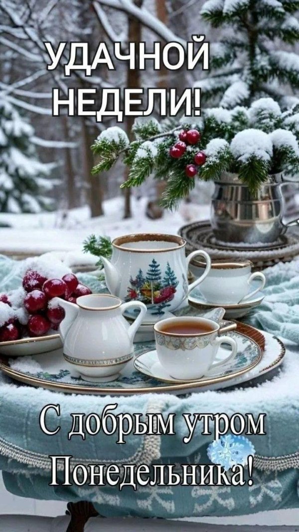 с добрым зимним утром поне