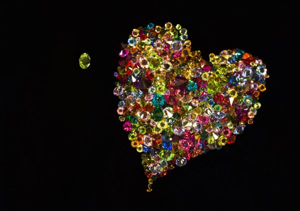 разноцветное сердце