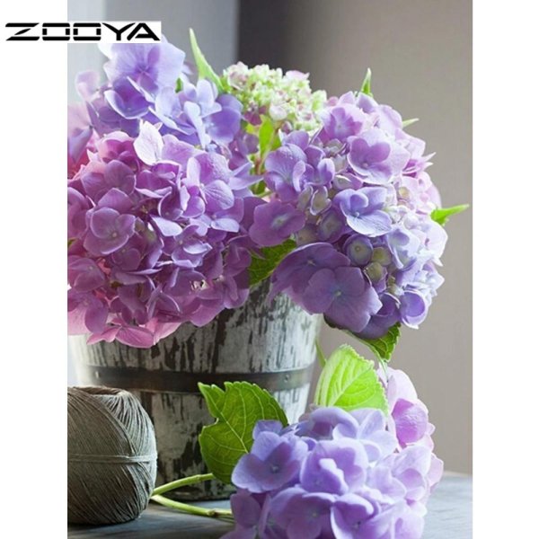 алмазная мозаика гортензия