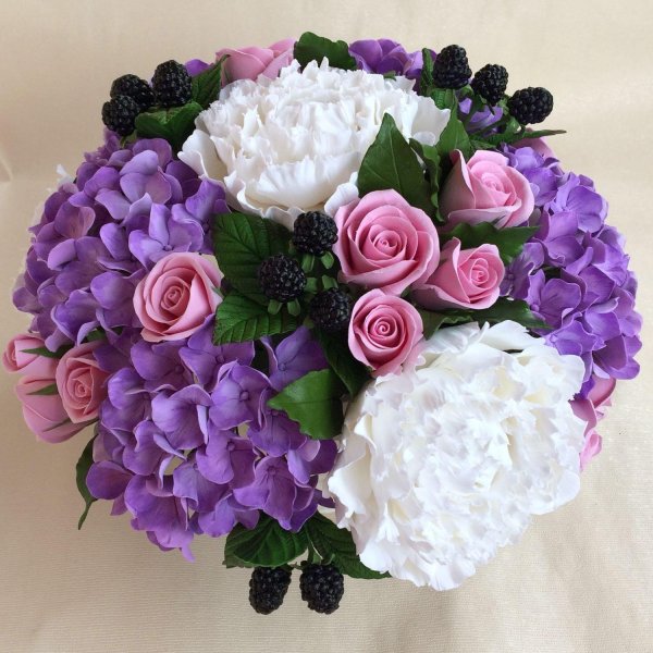 красивые букеты с гортензией