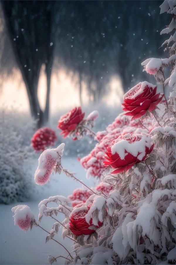 замерзшая роза