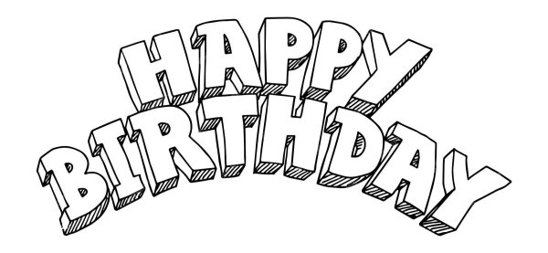 с днем рождения трафарет