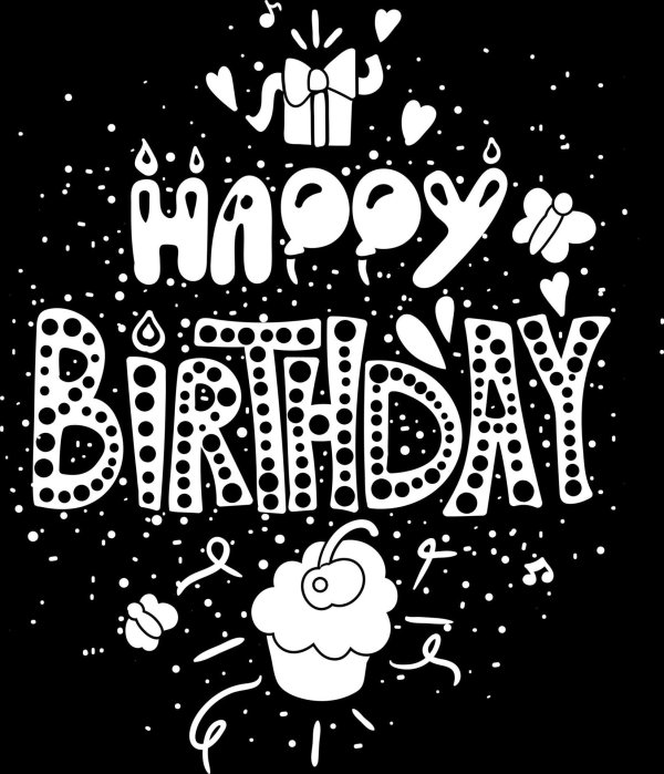 happy birthday плакат