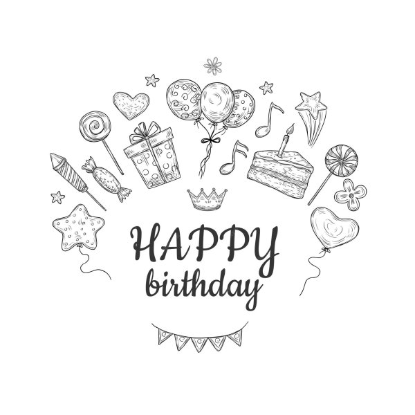 небольшие рисунки на день рождения
