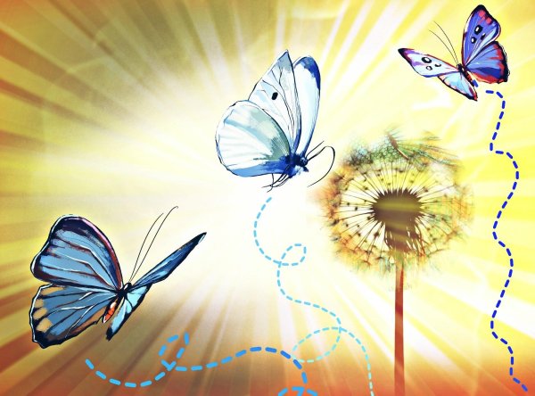 порхающая бабочка