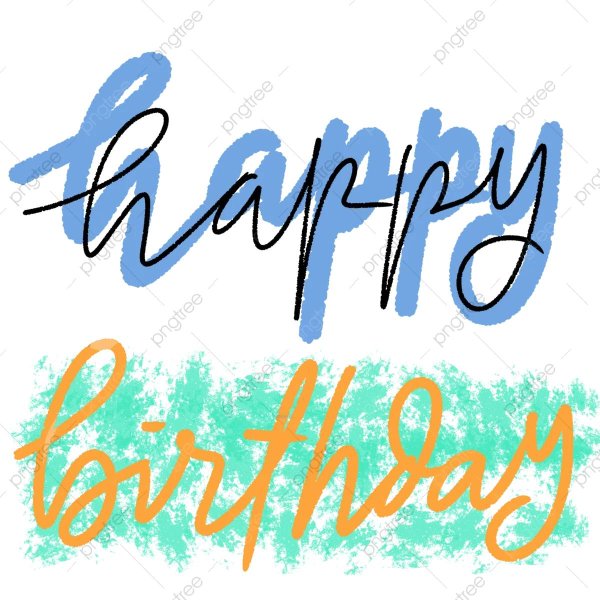 надпись хэппи бездей