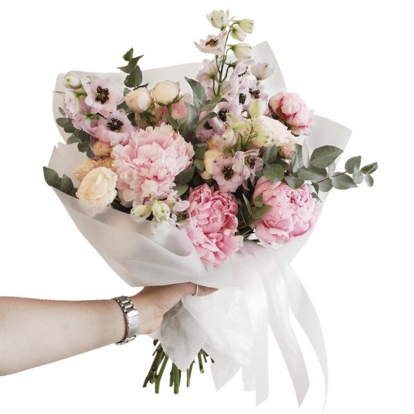 монобукет  пионы