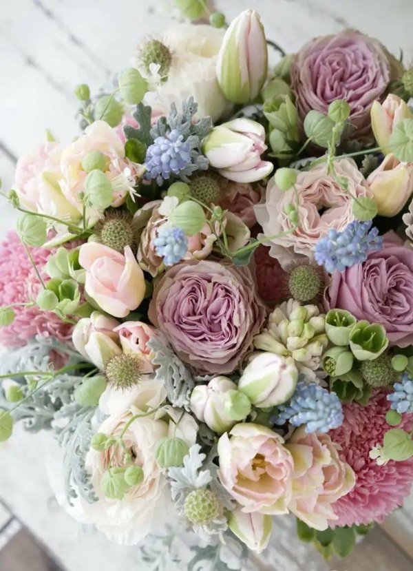 букет в пастельных тонах