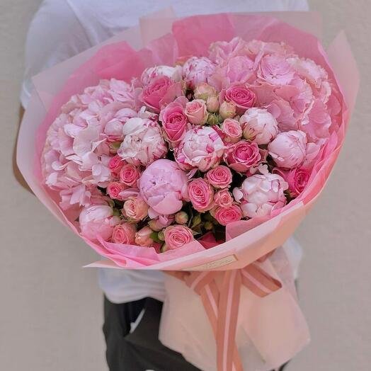 букет розовый