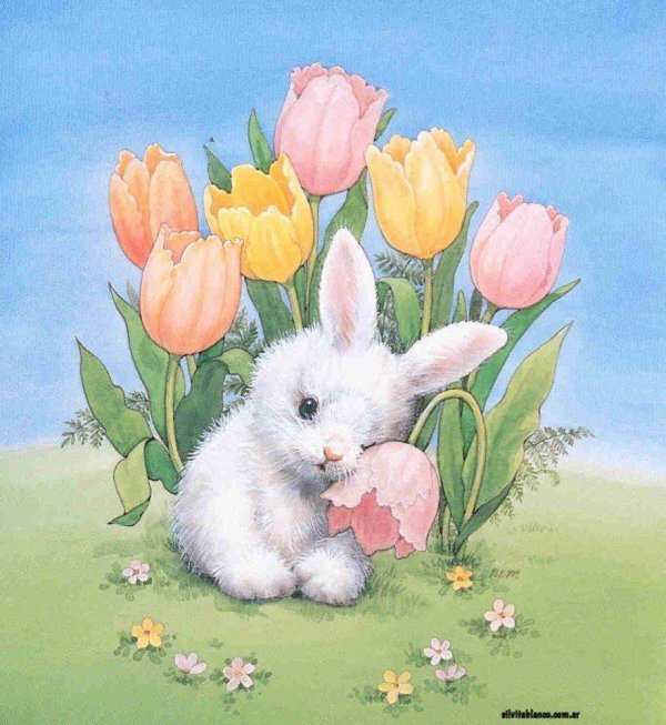 зайчик живопись