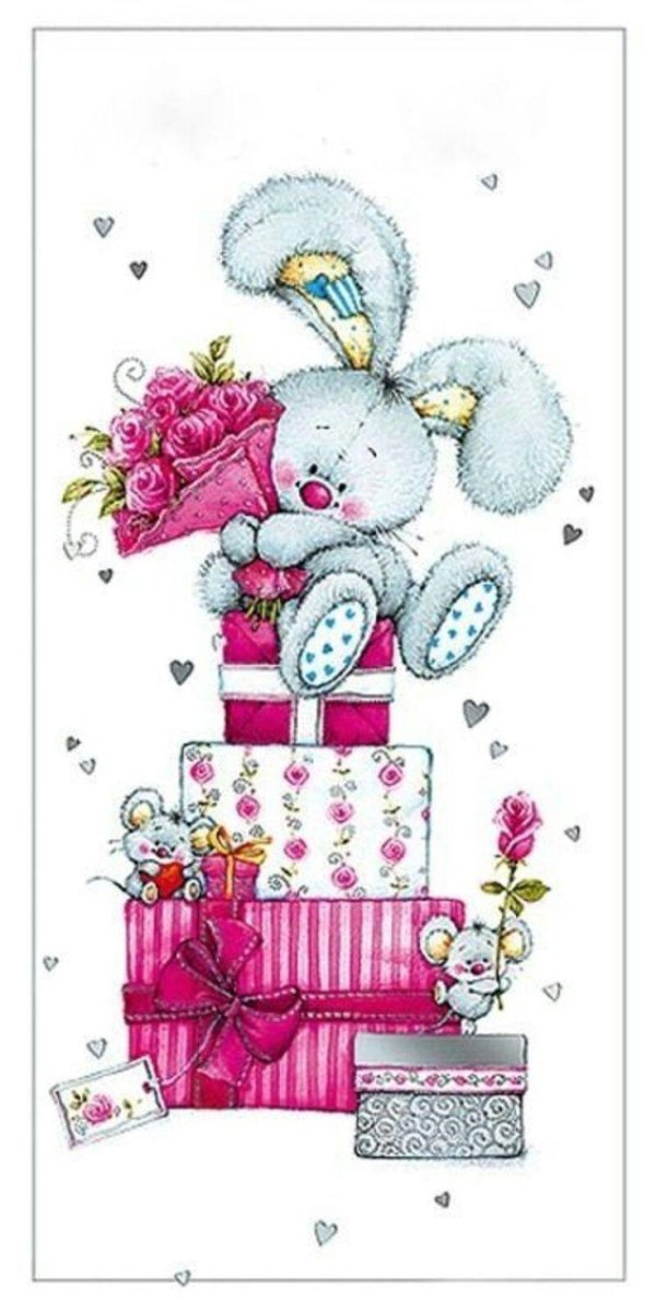 зайка открытка