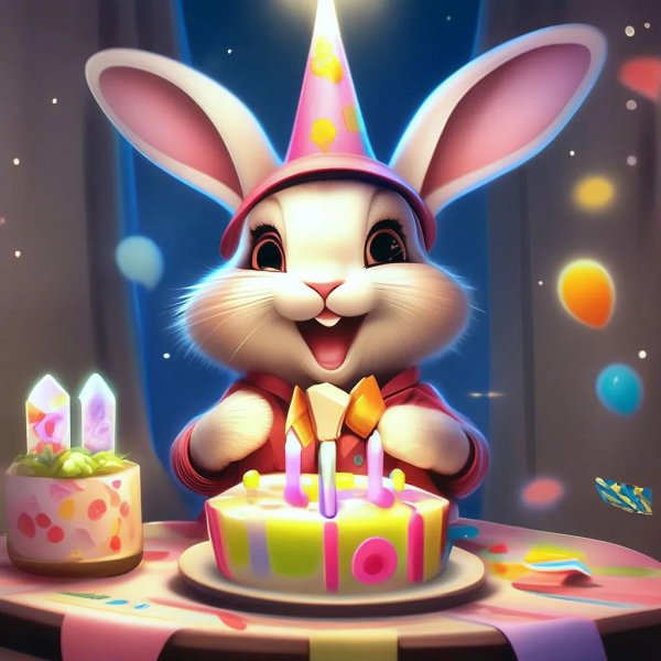 кролик с днем рождения