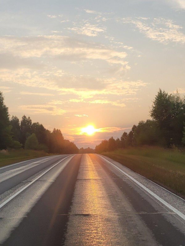 трасса закат