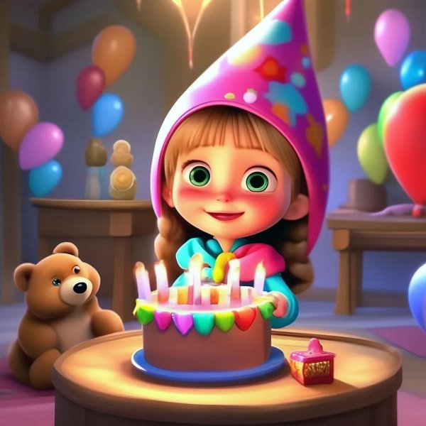 маша и медведь день рождение