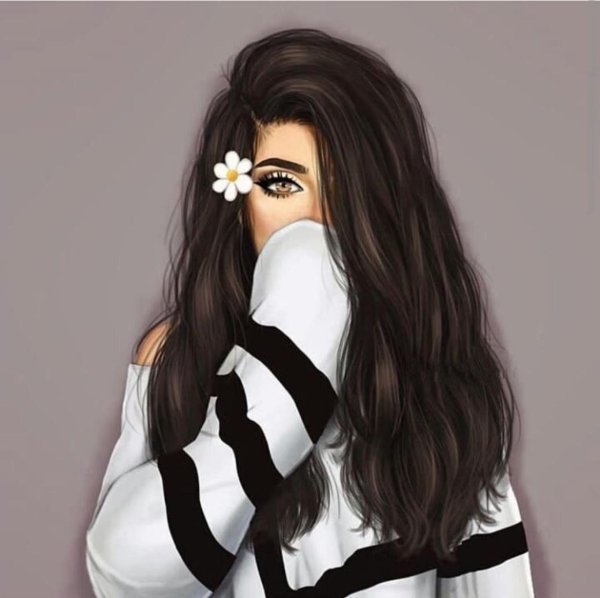 мультяшная брюнетка