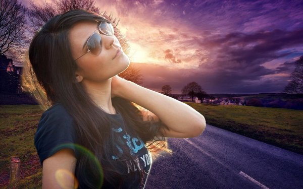 девушки в очках от солнца