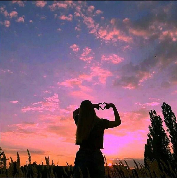 девочка закат