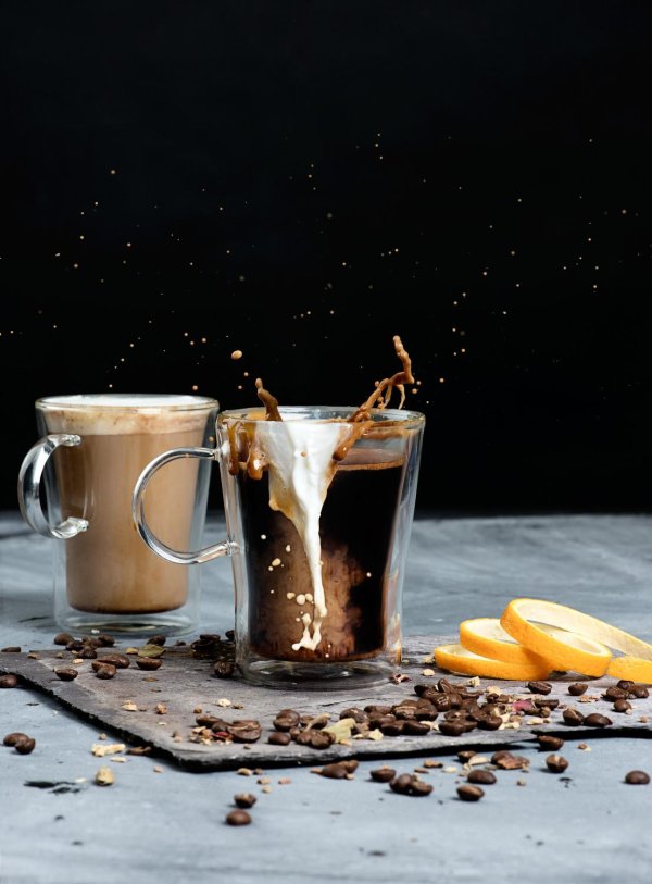 кофе в бокале