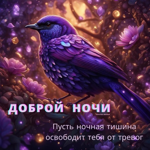 фиолетовая птица