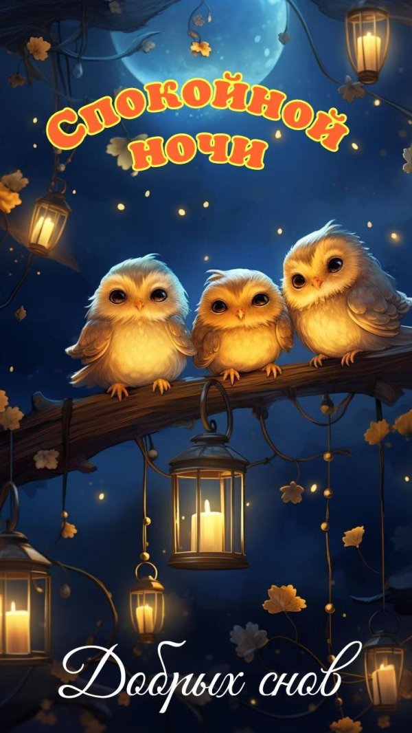 открытка спокойного ночи