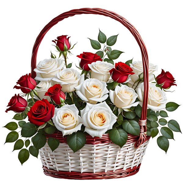 корзинка с розами