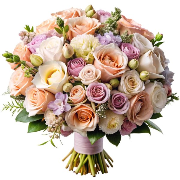 букет невесты крембрюле