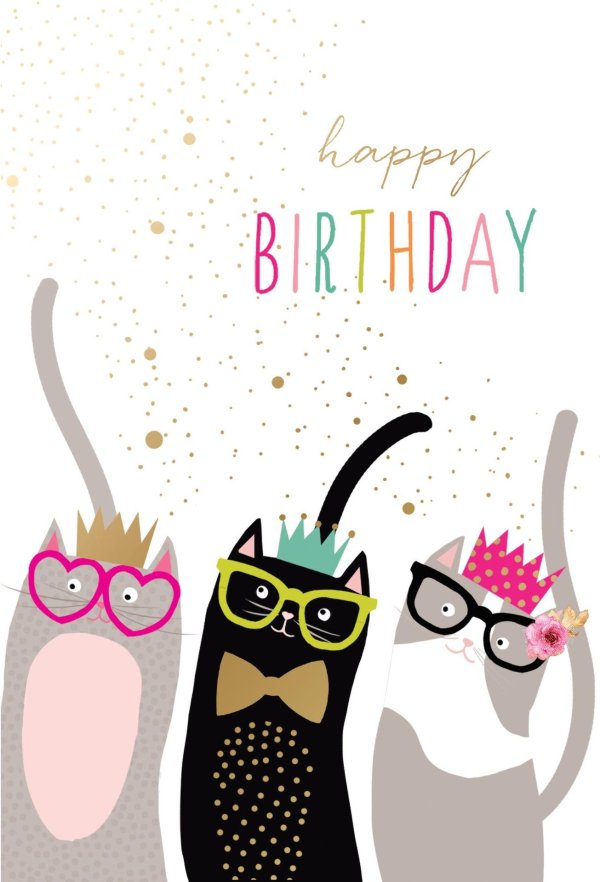 happy birthday стильные открытки