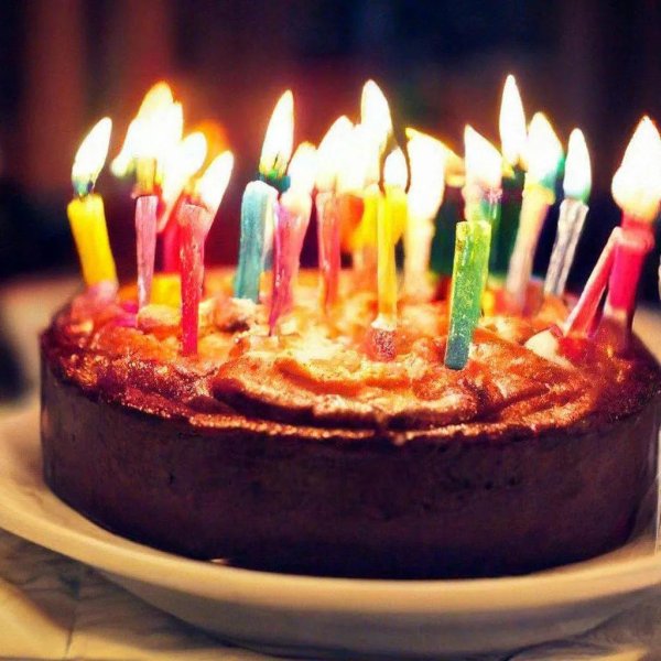 тортик со свечами