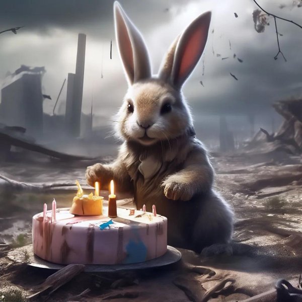 заяц с днем рождения