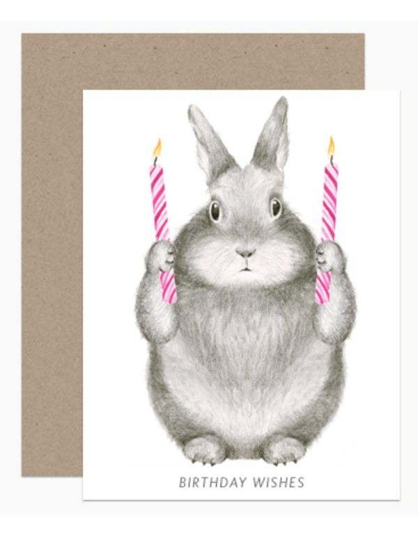 кролик открытка новый год