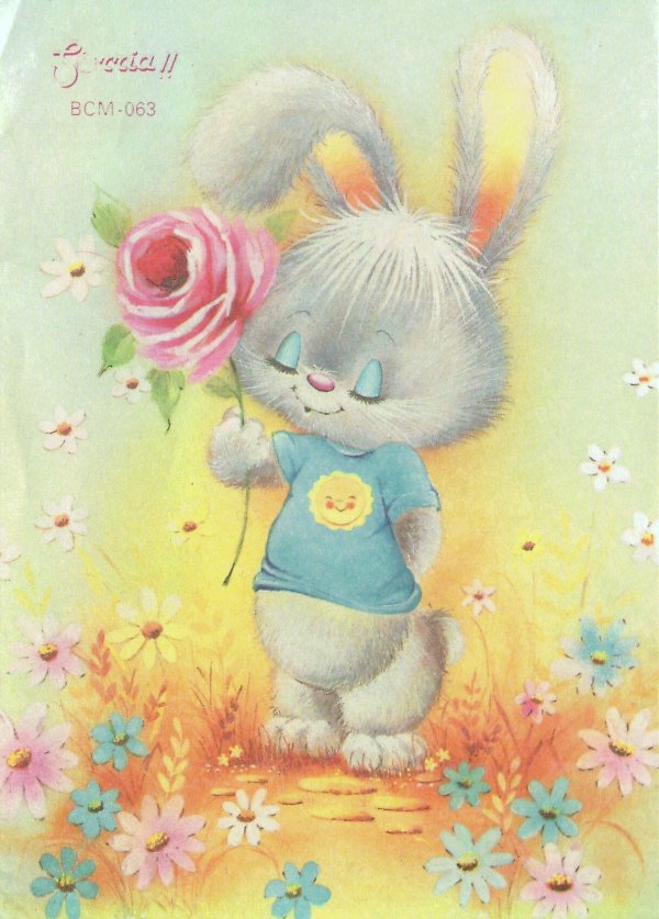 зайка открытка