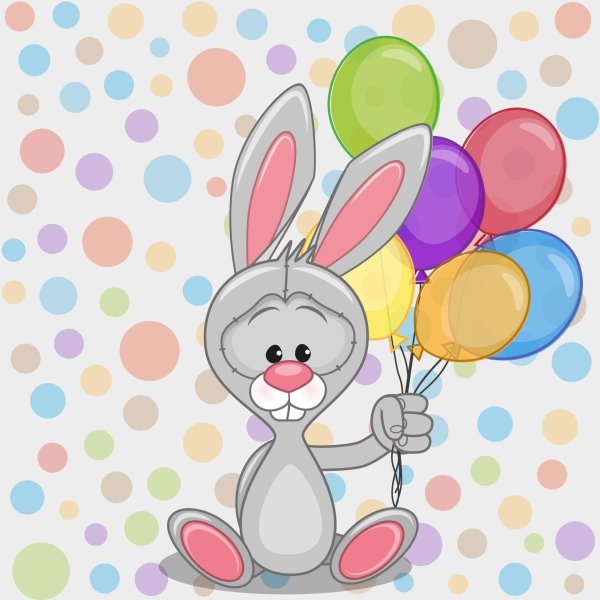 зайчик с воздушными шарами