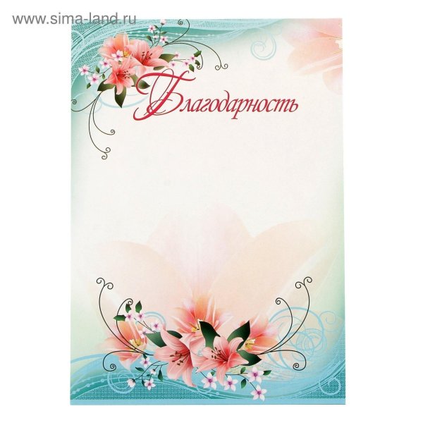 рамка для благодарственного письма