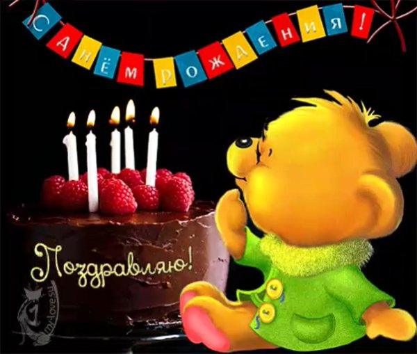 happy birthday анимация