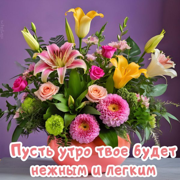 с добрым утром женщине красивые