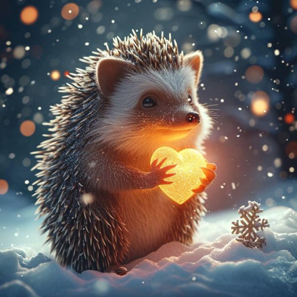 в зимнем лесу