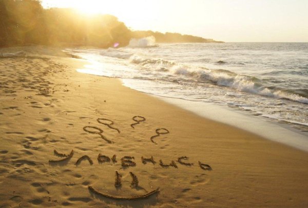 надписи на песке