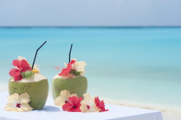 коктейль в кокосе