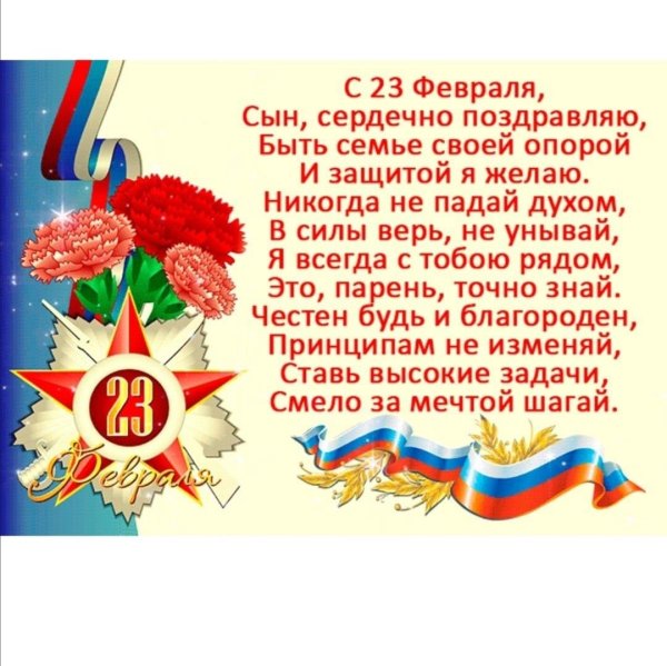 сына с днем защитника отечества