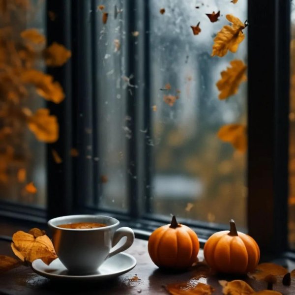 с добрым дождливым осенним утром