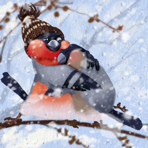 картина снегири