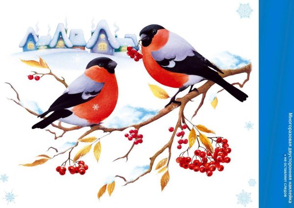 стикер снегирь