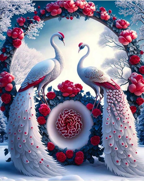 влюбленные павлины